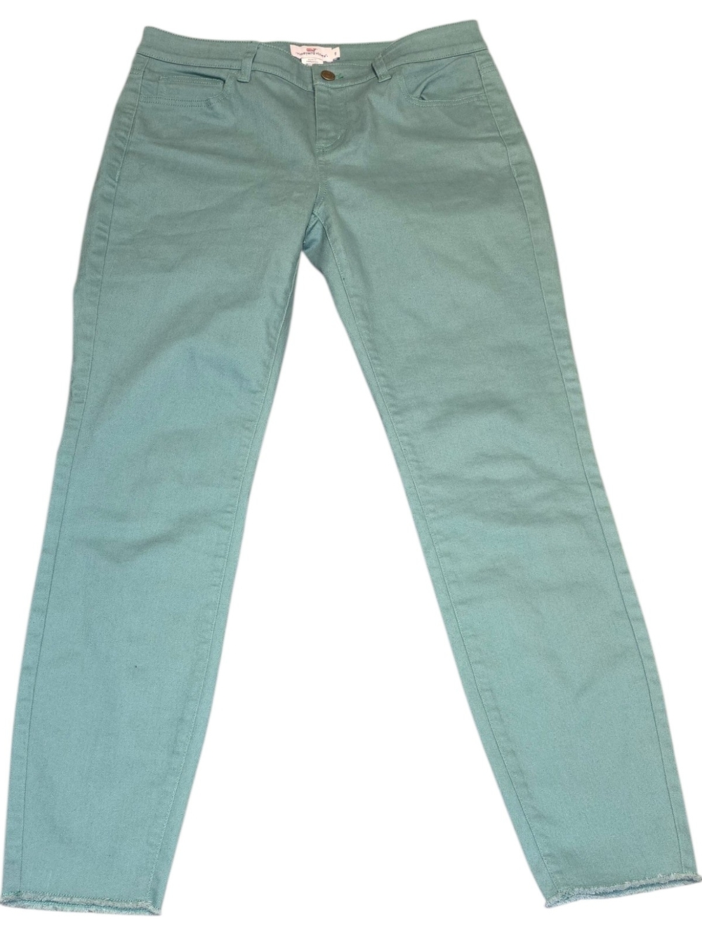 Vintage Vineyard Vines Mint Green Skinny Jeans Women’s Size 8 Raw Hem Preppy